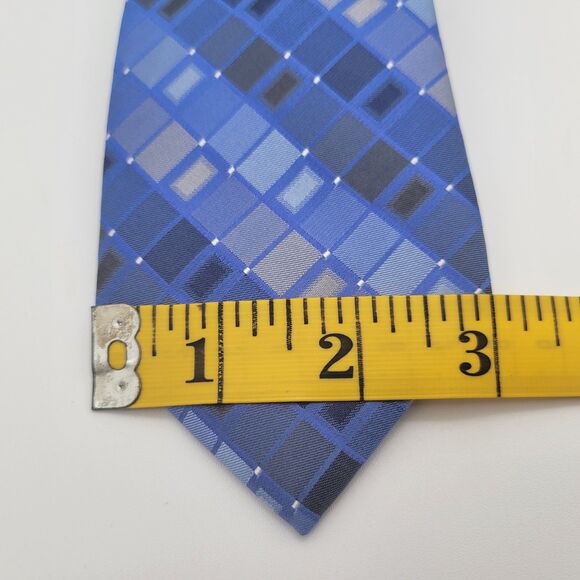Madison Embroidered Silk Tie Blue OS - Picture 3 of 6